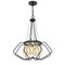 Cal Lighting 60W X 4 Ladue Metal Chandelier (Edison Bulbs Shown Are Included), Black - Chrome